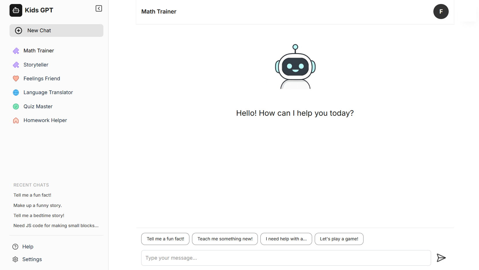 KidsGPT App Screenshot